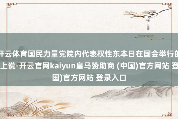 开云体育国民力量党院内代表权性东本日在国会举行的记者会上说-开云官网kaiyun皇马赞助商 (中国)官方网站 登录入口