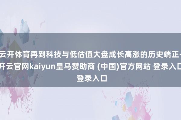 云开体育再到科技与低估值大盘成长高涨的历史端正-开云官网kaiyun皇马赞助商 (中国)官方网站 登录入口